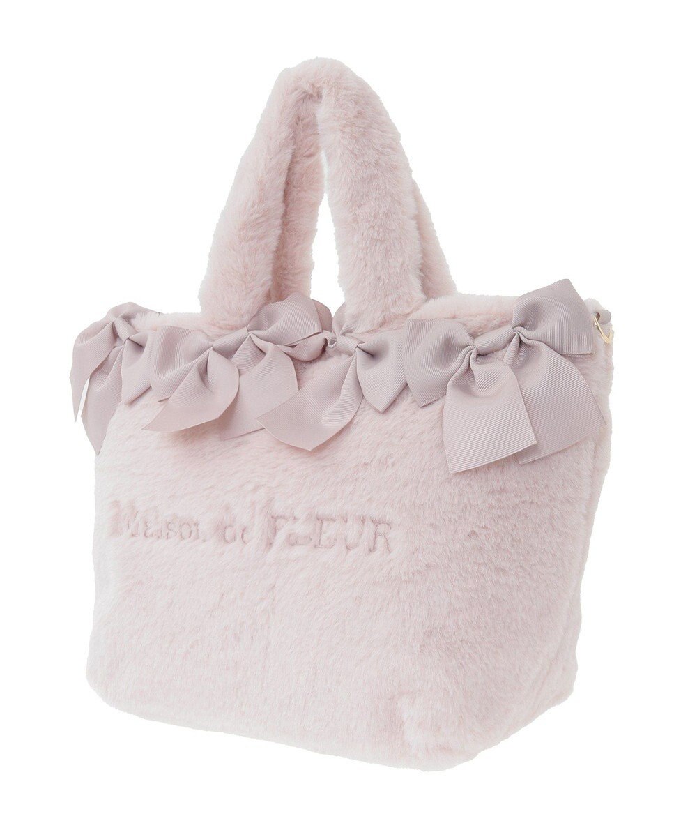 Maison de FLEUR ピンクマニア2Wayファーリボンバッグ 