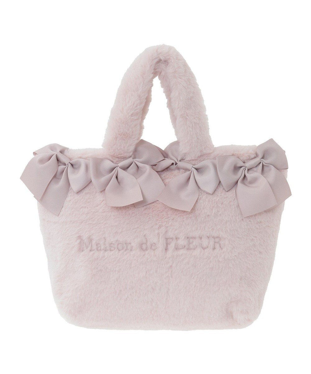 Maison de FLEUR ピンクマニア2Wayファーリボンバッグ 