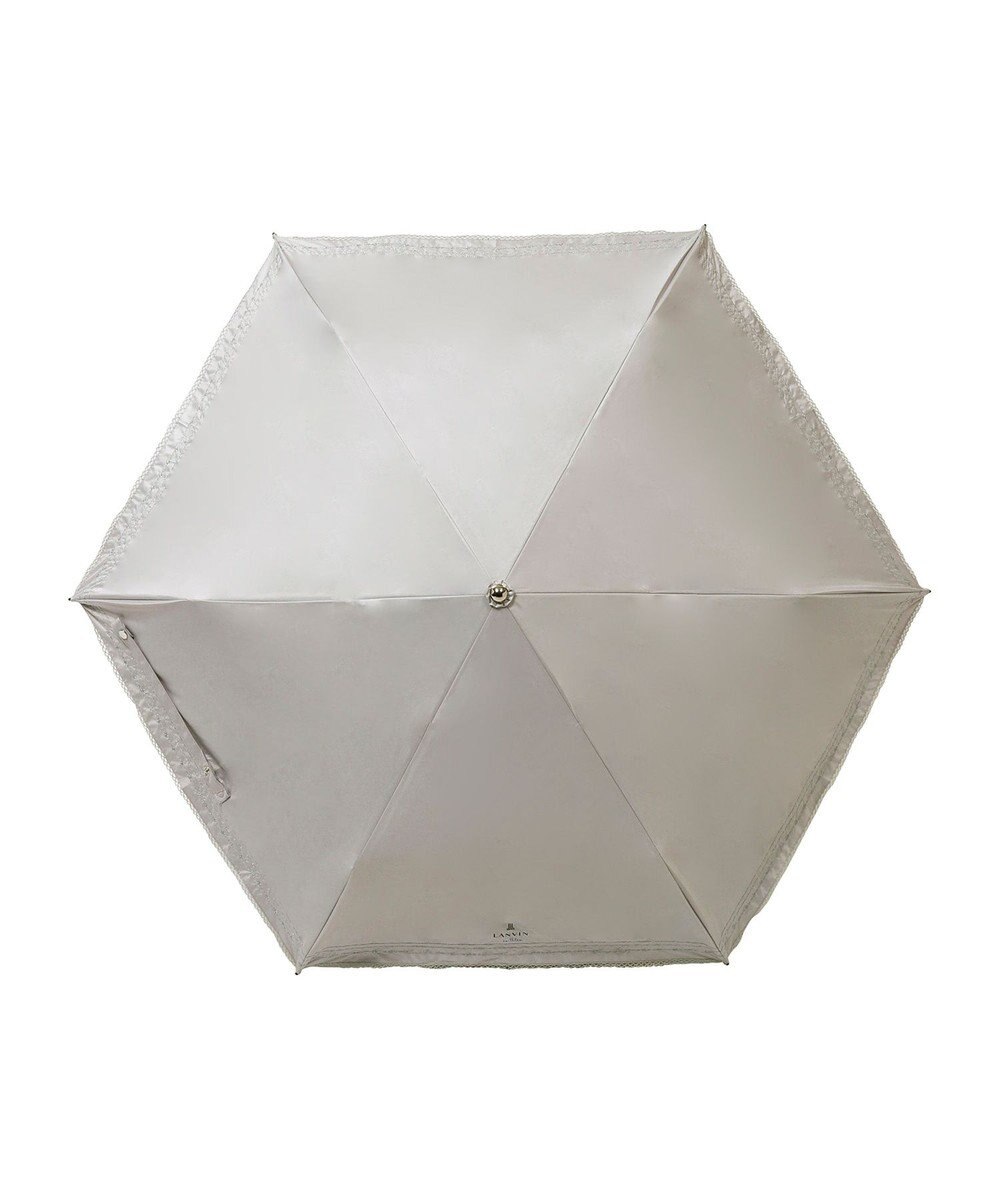 MOONBAT 【一級遮光/晴雨兼用】LANVIN en Bleu (ランバン オン ブルー)  折りたたみ日傘 ラメ刺繍 ピコレース 