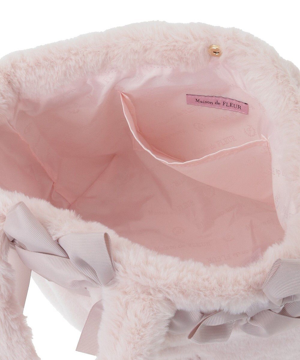 Maison de FLEUR ピンクマニア2Wayファーリボンバッグ 