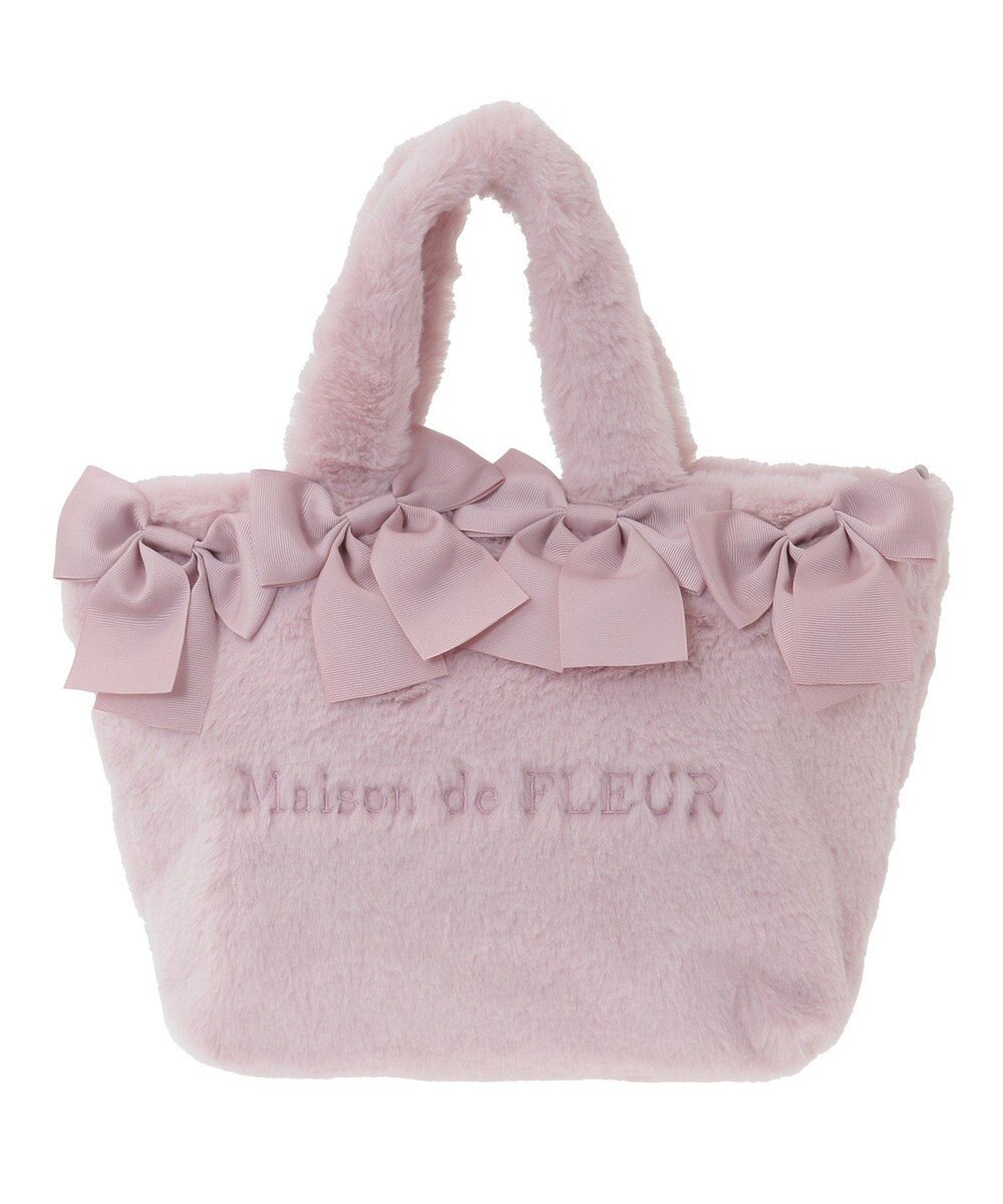 Maison de FLEUR ピンクマニア2Wayファーリボンバッグ 