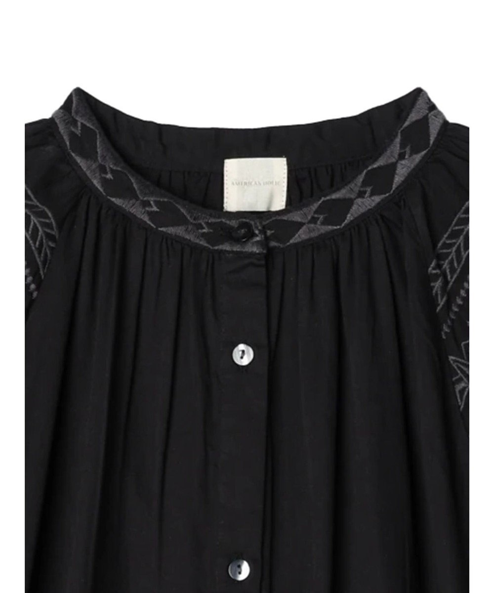 AMERICAN HOLIC インドコットン袖刺繍ワンピース 