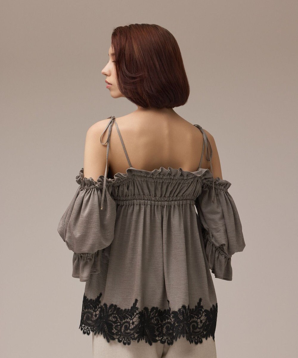 GRACE CONTINENTAL ギャザーフレアトップ 