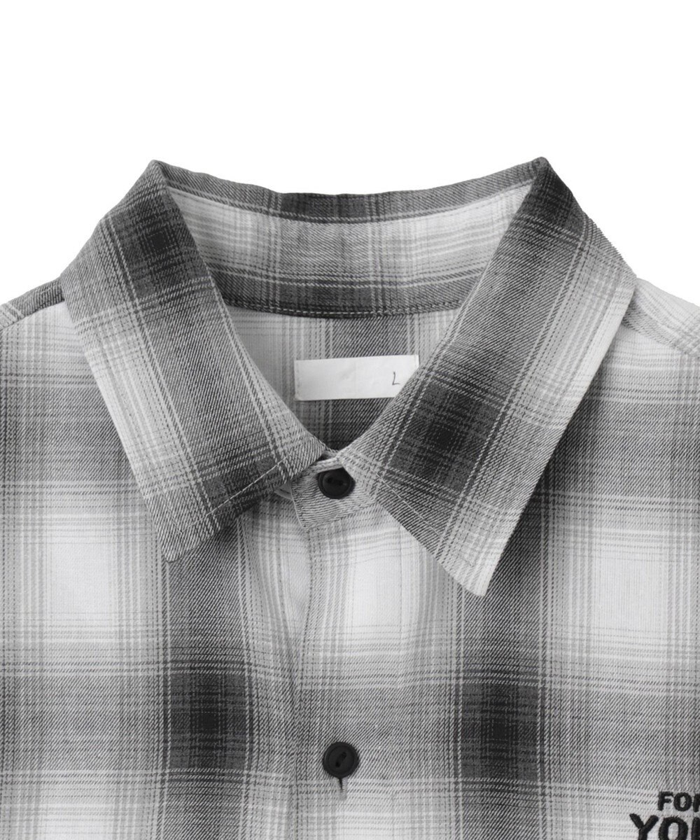 WEGO 【ユニセックス着用ITEM】グラフィックオンブレチェックシャツ（LS） 