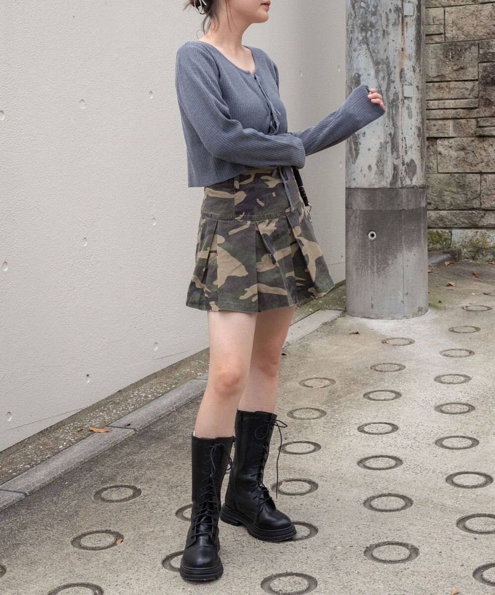 WEGO リボンリブカーディガン 