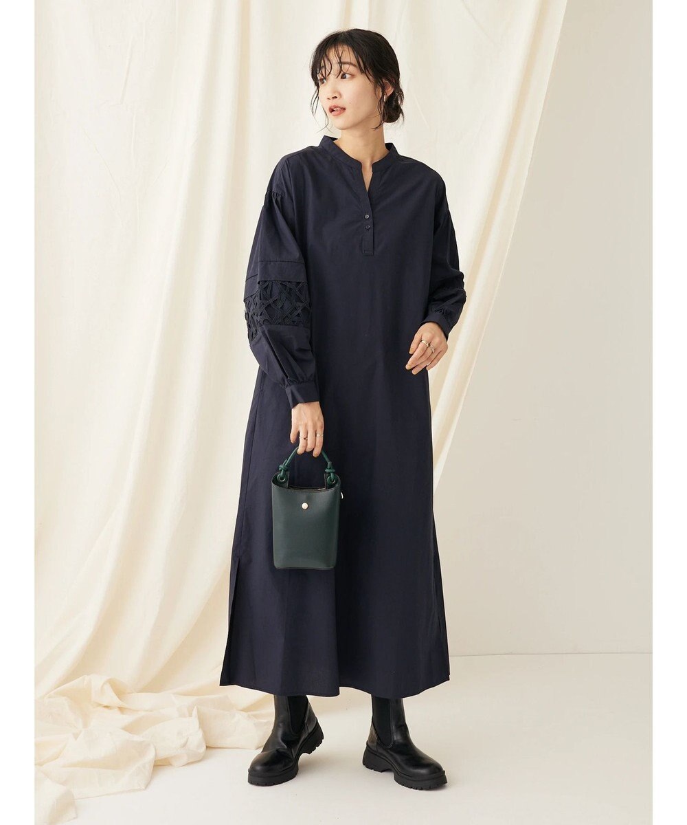 CRAFT STANDARD BOUTIQUE 袖レース使いワンピース 