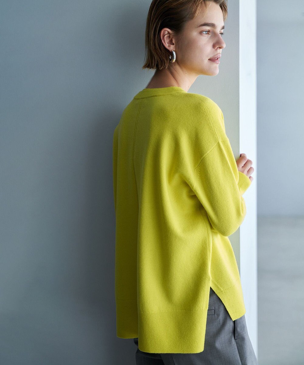 ICB 【新色追加】ソフトカシミヤミックス クルーネックニット 