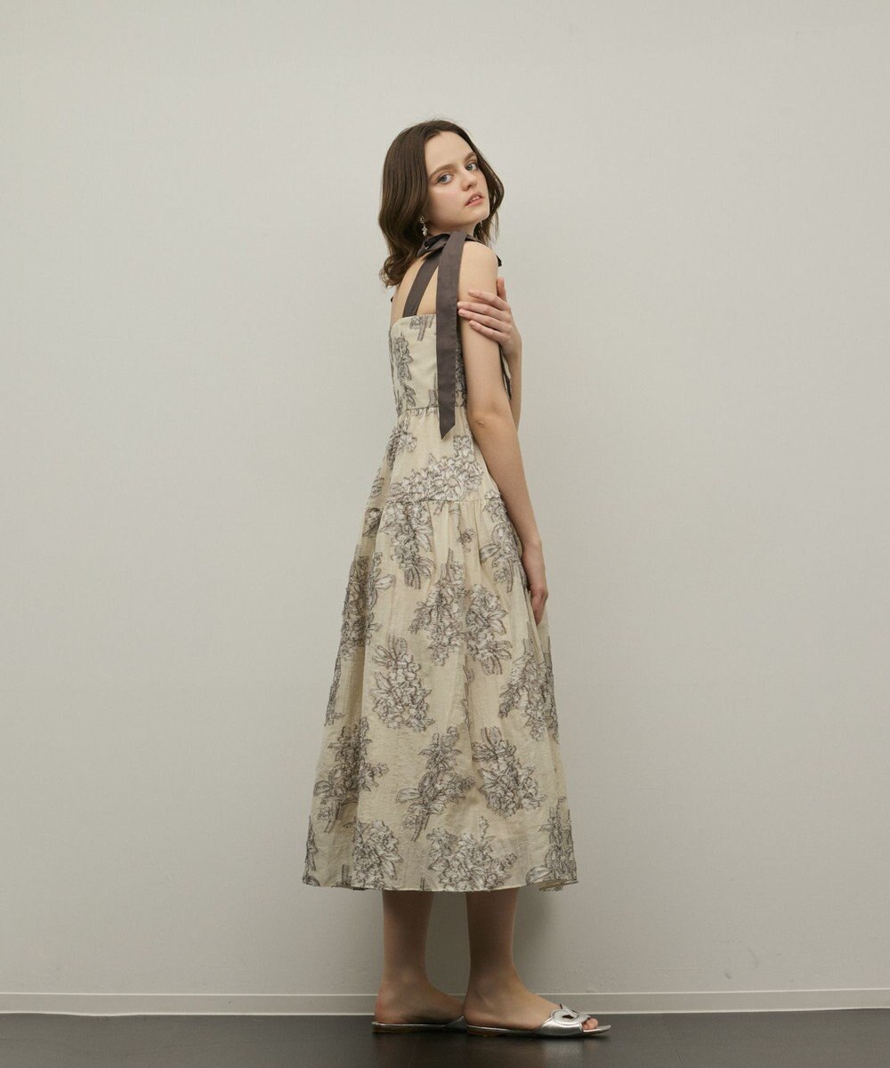 GRACE CONTINENTAL シアージャガードティアードワンピース 