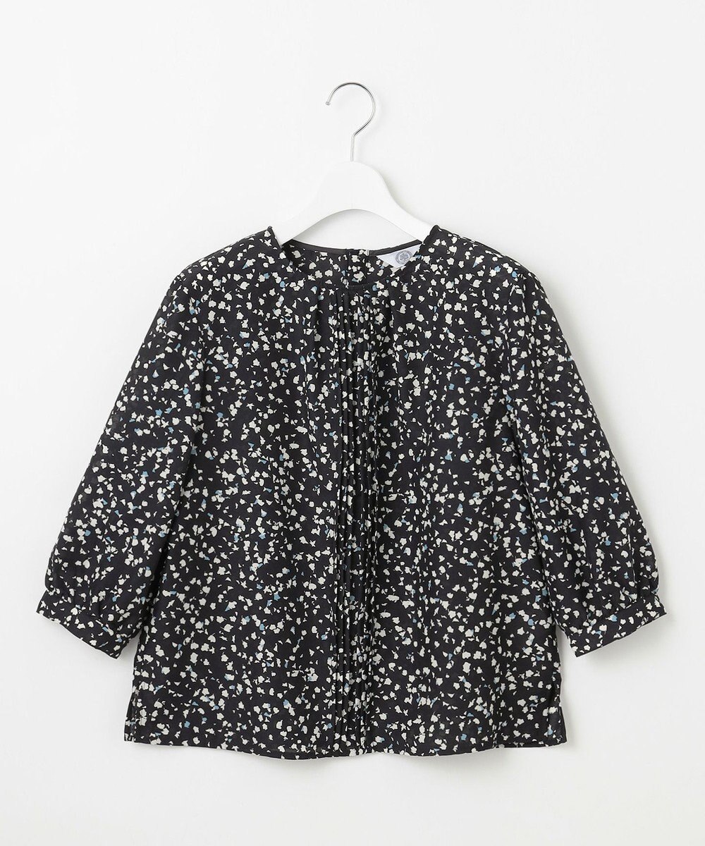 J.PRESS LADIES 【洗える】スパンローンフラワープリント クルーネック ブラウス 