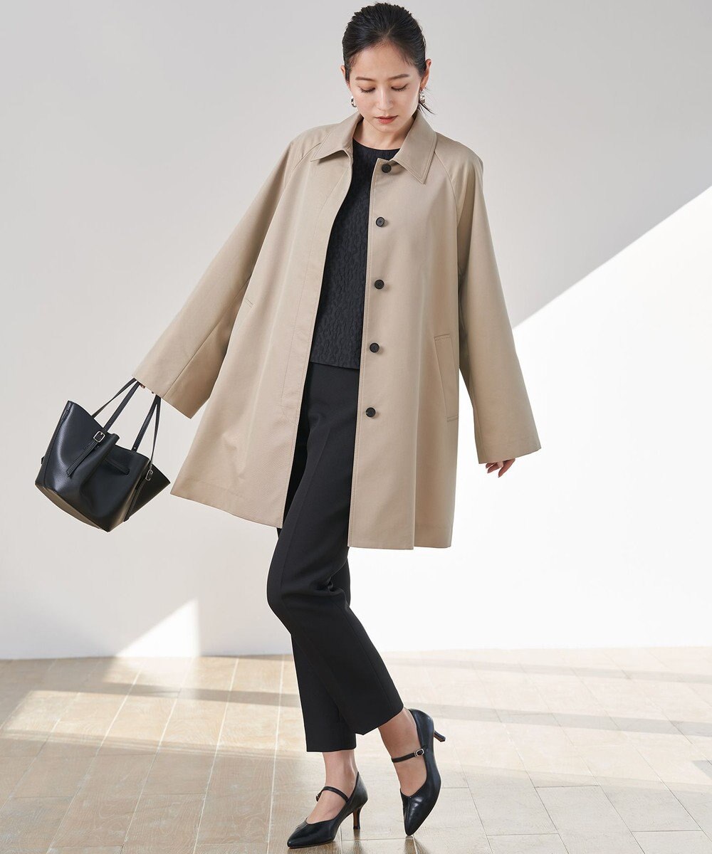 ICB 【撥水加工】ＴＣシャンブレーツイル ステンカラーコート 