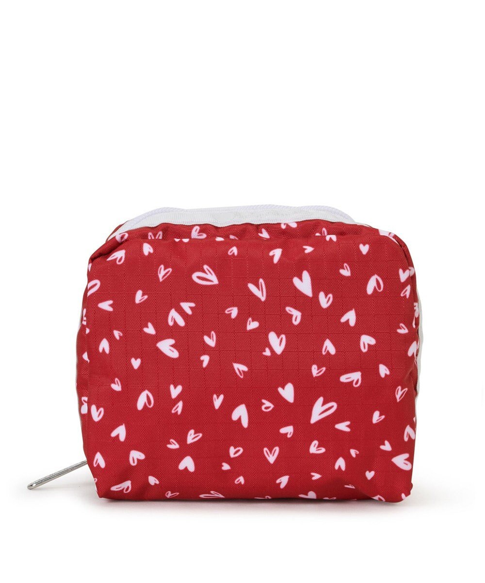 LeSportsac SQUARE COSMETIC/レッドミニハーツホワイト 