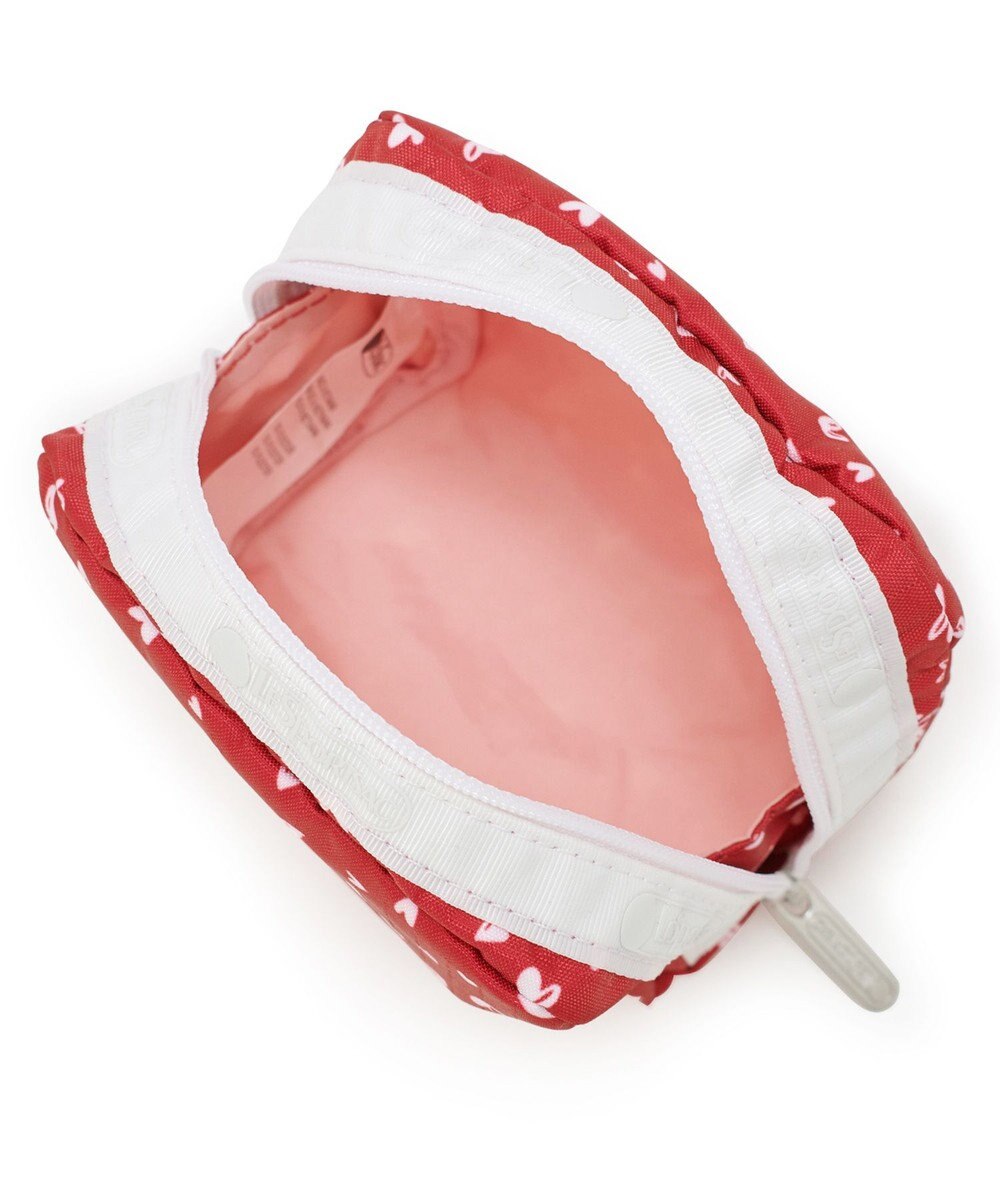 LeSportsac SQUARE COSMETIC/レッドミニハーツホワイト 