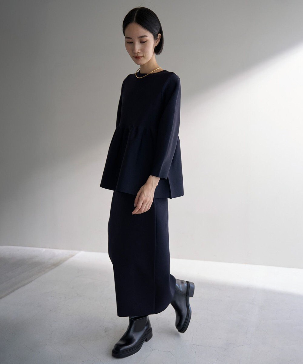 UNFILO ポリエステルフォルム Ｉラインスカート 