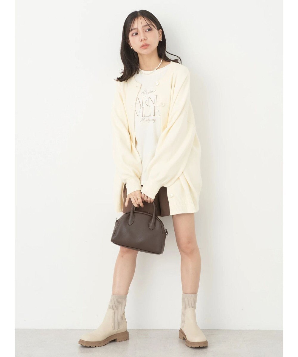 earth music&ecology やわらかタッチミドル丈カーディガン 