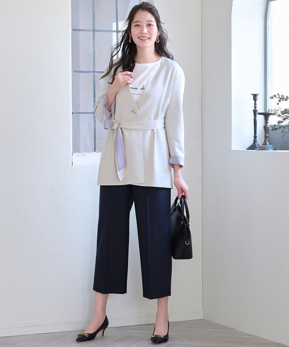 ANY SIS ロゴ刺繍 カットソー 