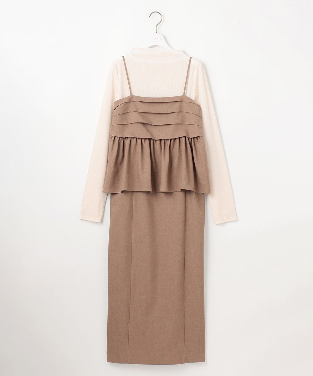 ANY SIS 【BAILA12月号掲載・貴島明日香さんコラボ】ドッキングビスチェワンピース×インナーセット 