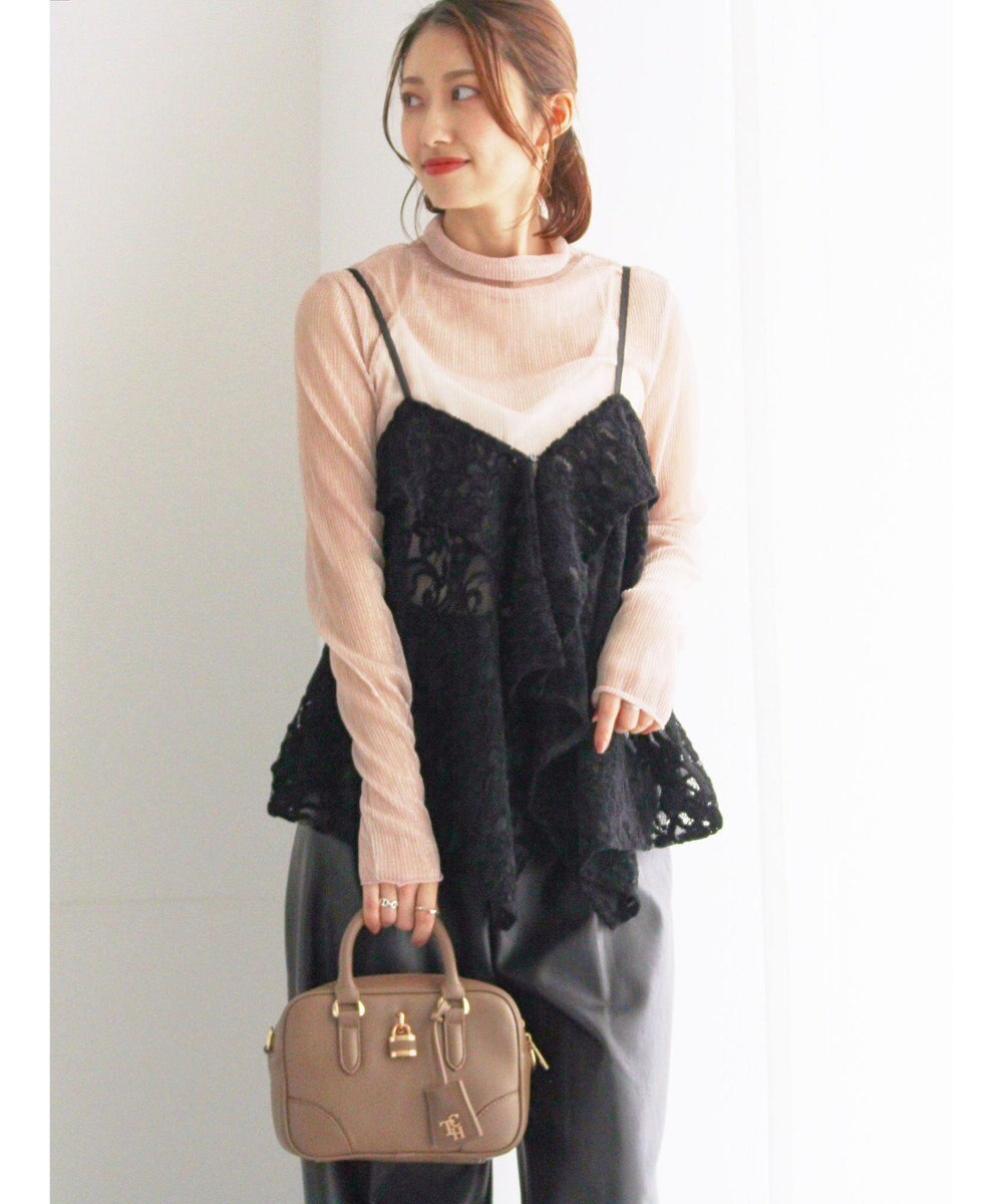 Te chichi ベロアレースキャミソール 