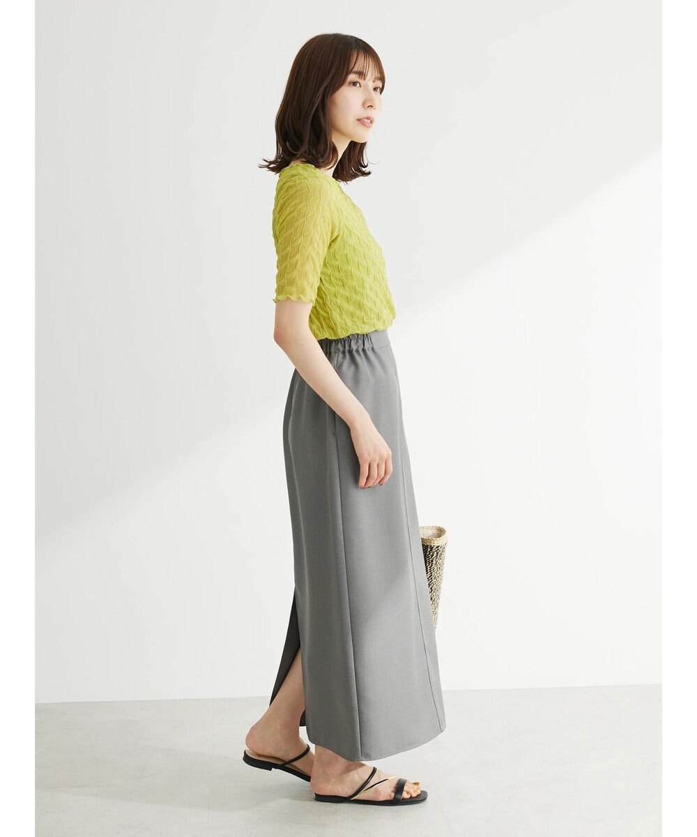 Green Parks 麻調Ｉラインスカート 