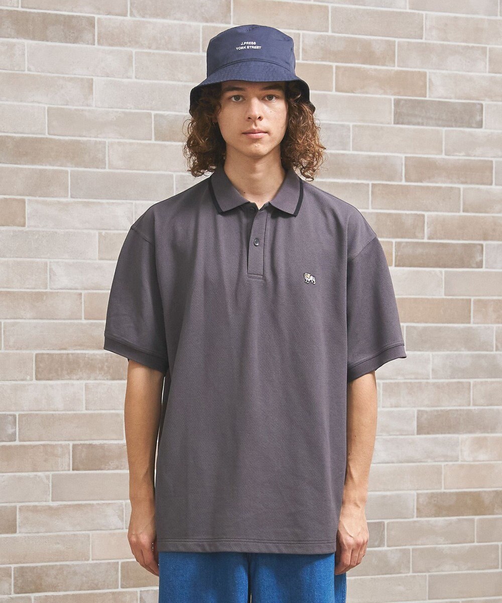 J.PRESS YORK STREET 【UNISEX】ブルドックワンポイント ポロシャツ 