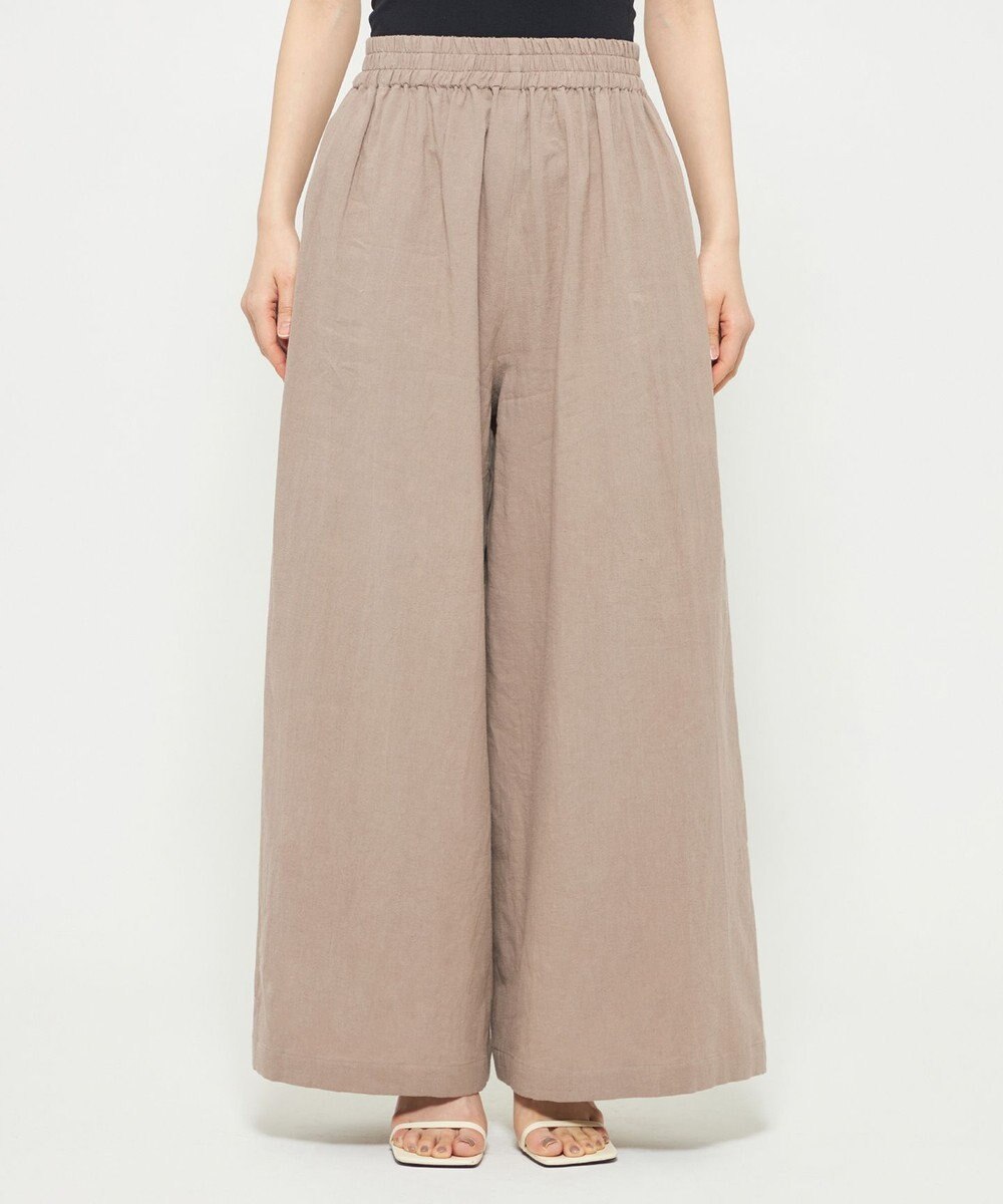 uncrave コットンリネンボイル ワイドパンツ 