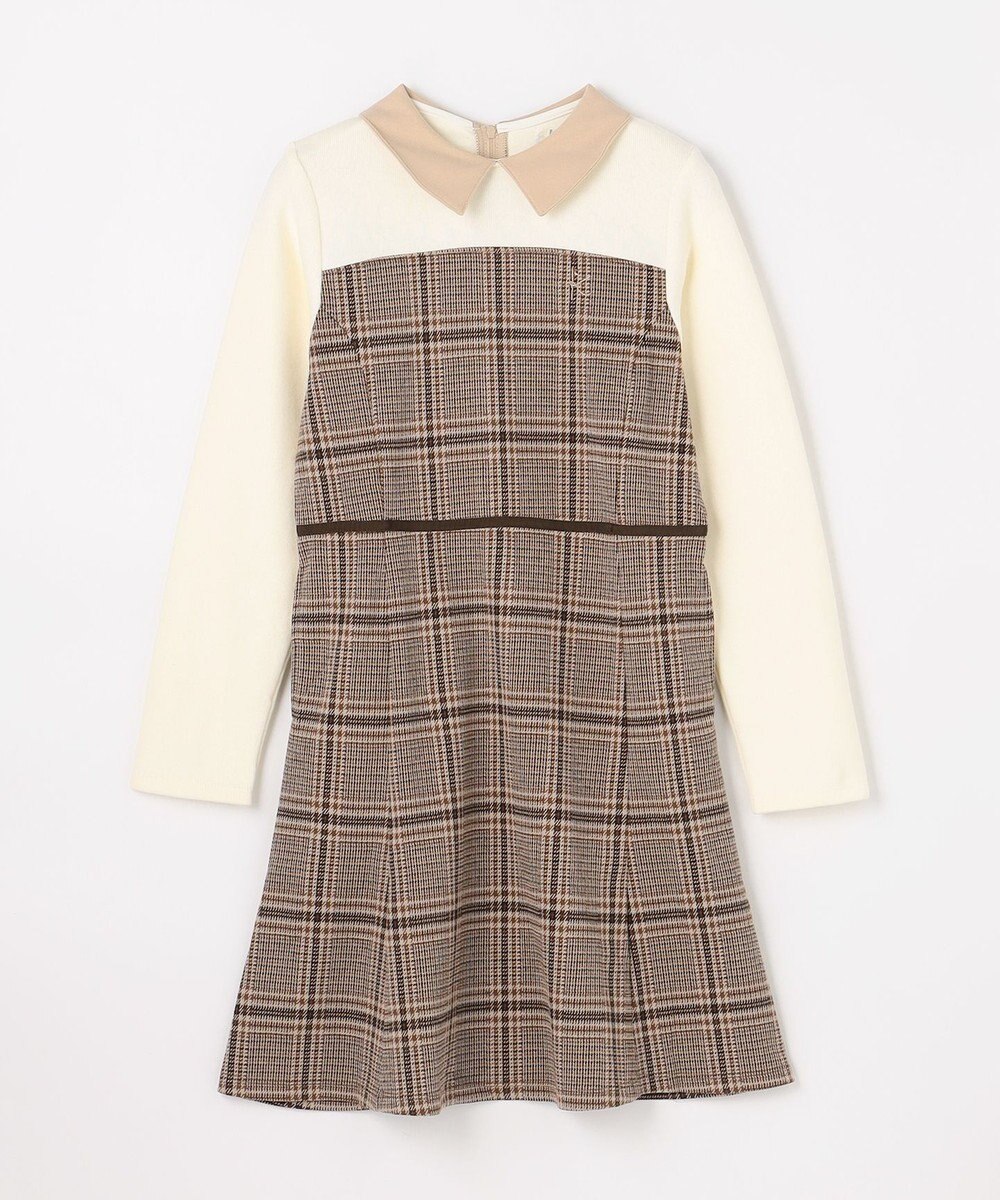 組曲 KIDS 【150-160㎝】レディチェック ワンピース 