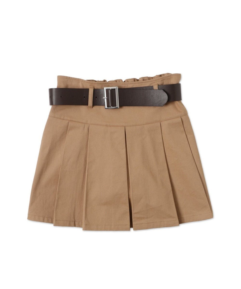 WEGO ベルト付チノプリーツスカパン 