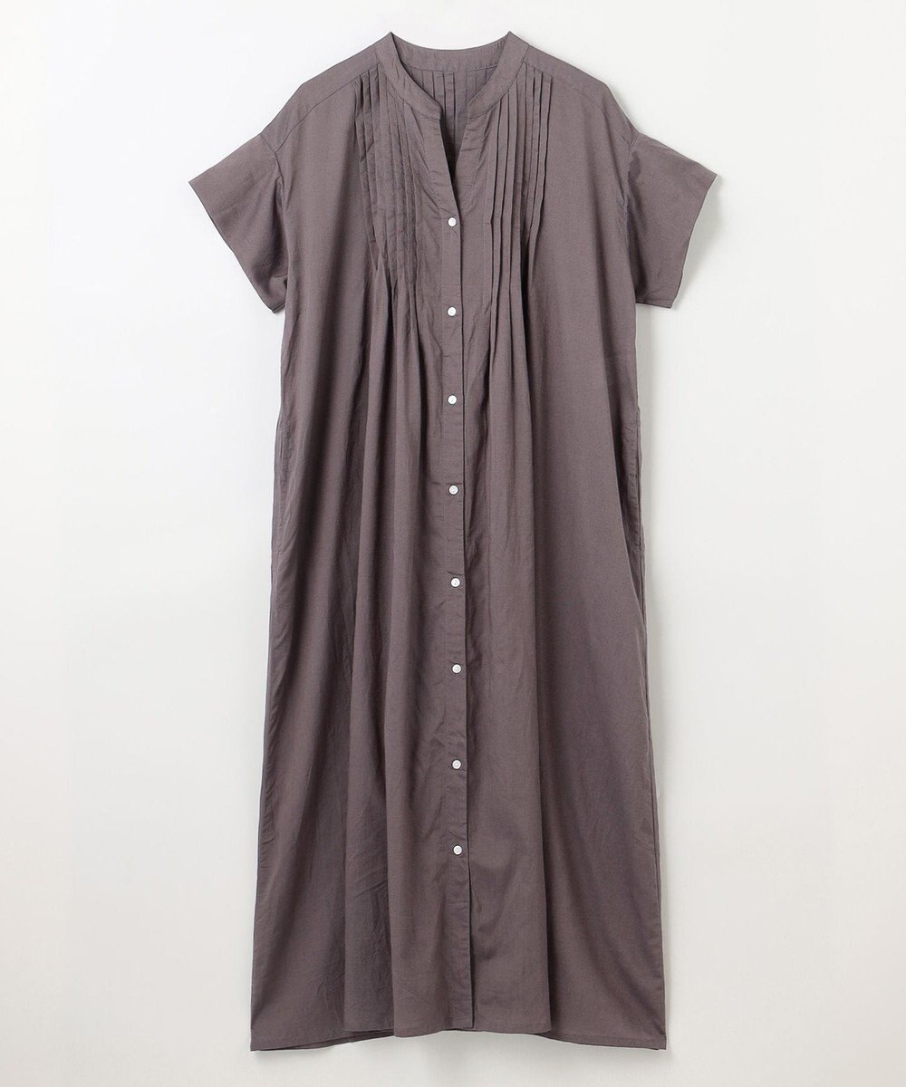 ANY L ピンタックデザインシャツワンピース 