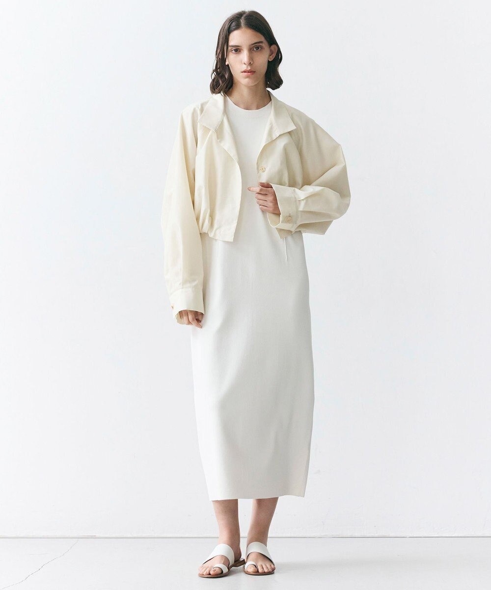 BEIGE， SULFUR / シルク混ショート丈バルーンブルゾン 