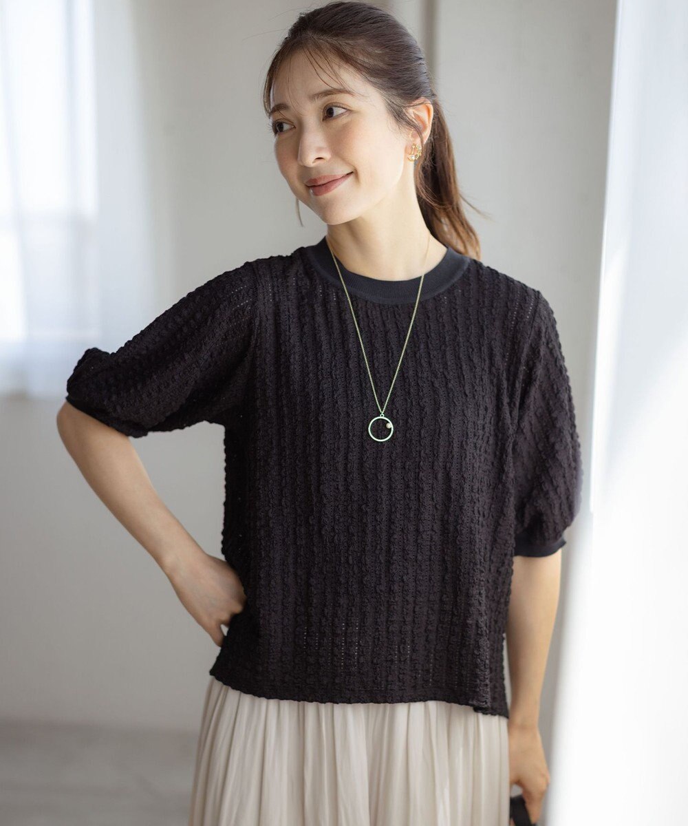 組曲 S レーシージャージーニットライク カットソー 