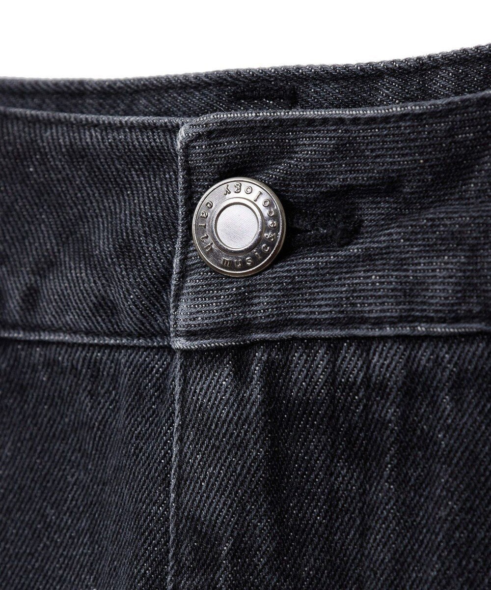 earth music&ecology フリンジロゴデニムショートパンツ 