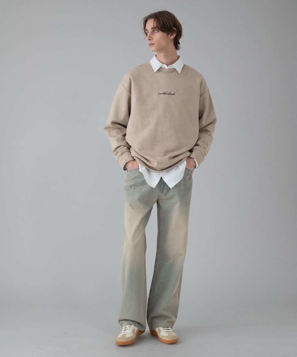 WEGO 【ユニセックス着用ITEM/ウエスト調整可】ストレートデニムパンツ 