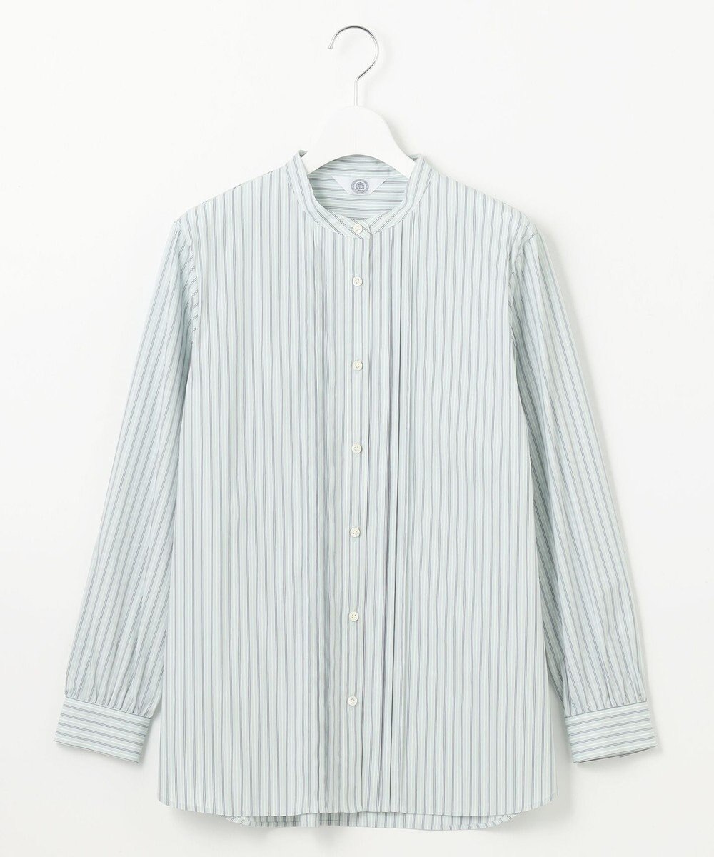 J.PRESS LADIES 【洗える】BEZ VEGA ストライプ ピンタック ブラウス 