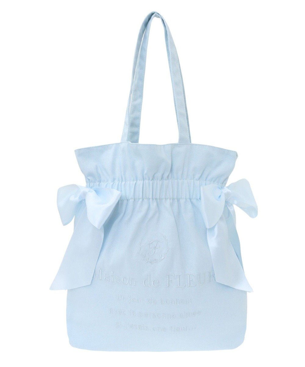 Maison de FLEUR EC限定 キャンバスダブルリボントートバッグ 