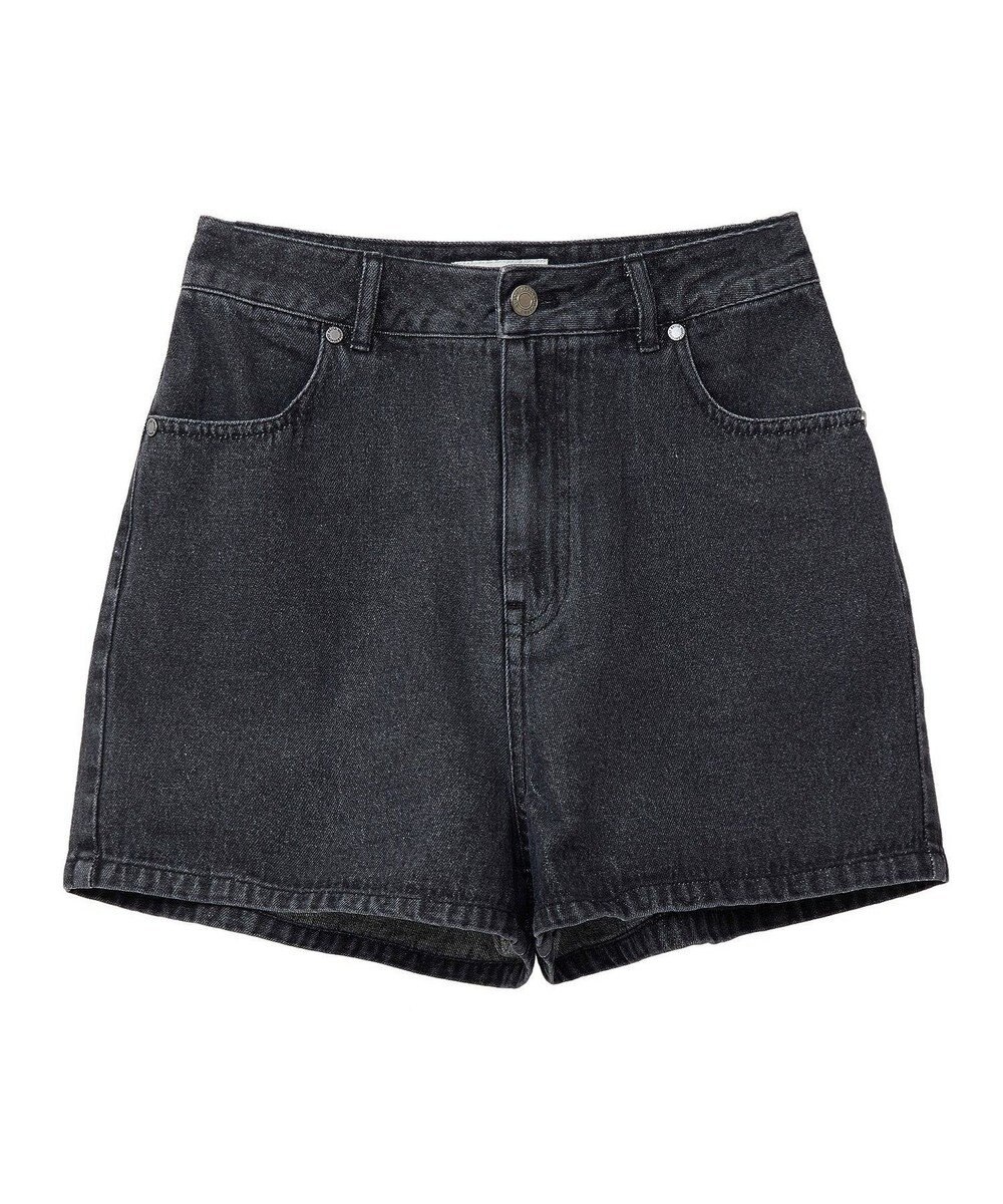 earth music&ecology フリンジロゴデニムショートパンツ 