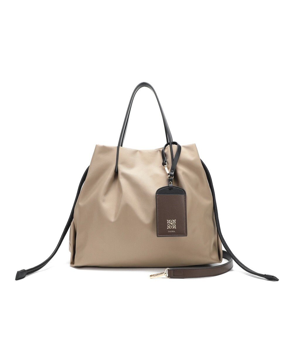 style code 【PADMA/パドマ】カードケース付　ナイロン巾着トートバッグ 