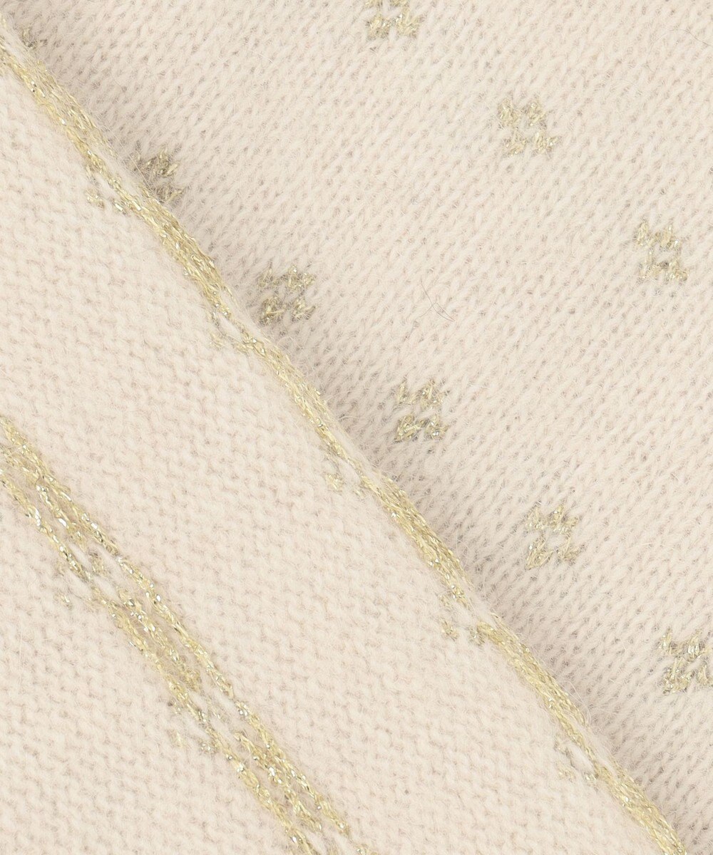 自由区 L ウールジャカードラメ ニット 