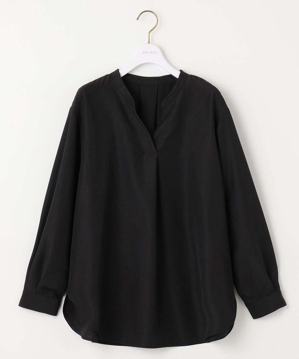 ANY SIS 【AIコラボ】スタンドカラースキッパー ブラウス 