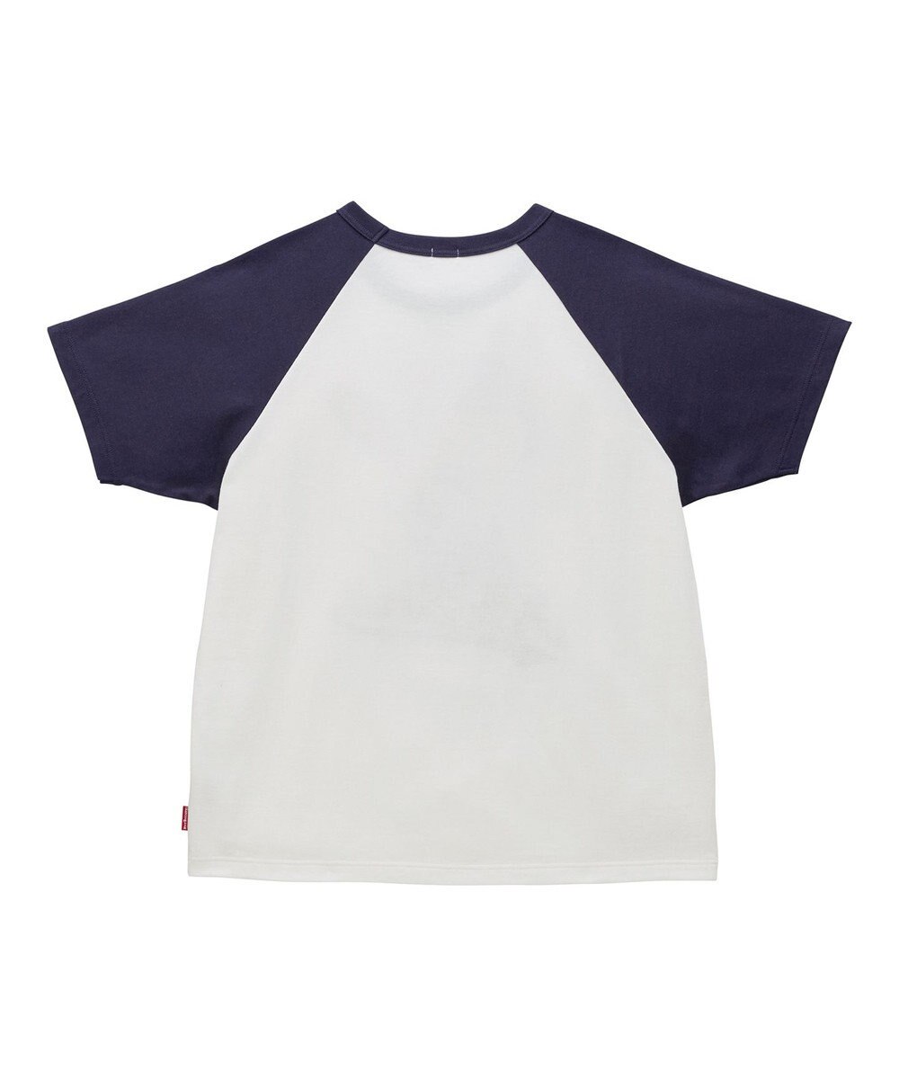 MIKI HOUSE HOT BISCUITS 【家族でおそろい】【155-185cm】ベースボールデザイン(大人用) ラグラン半袖Tシャツ 