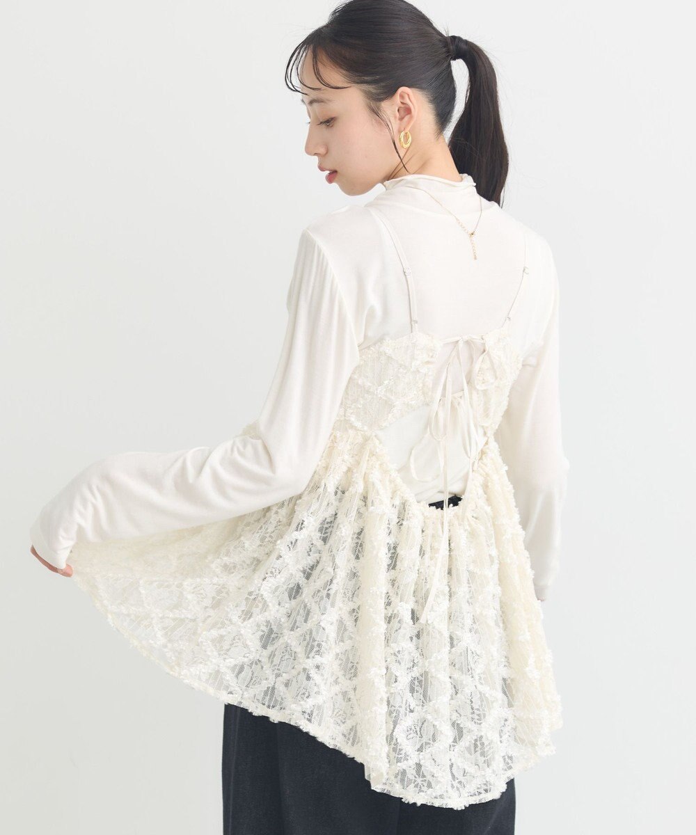 earth music&ecology 【予約】フリンジレースキャミビスチェ 