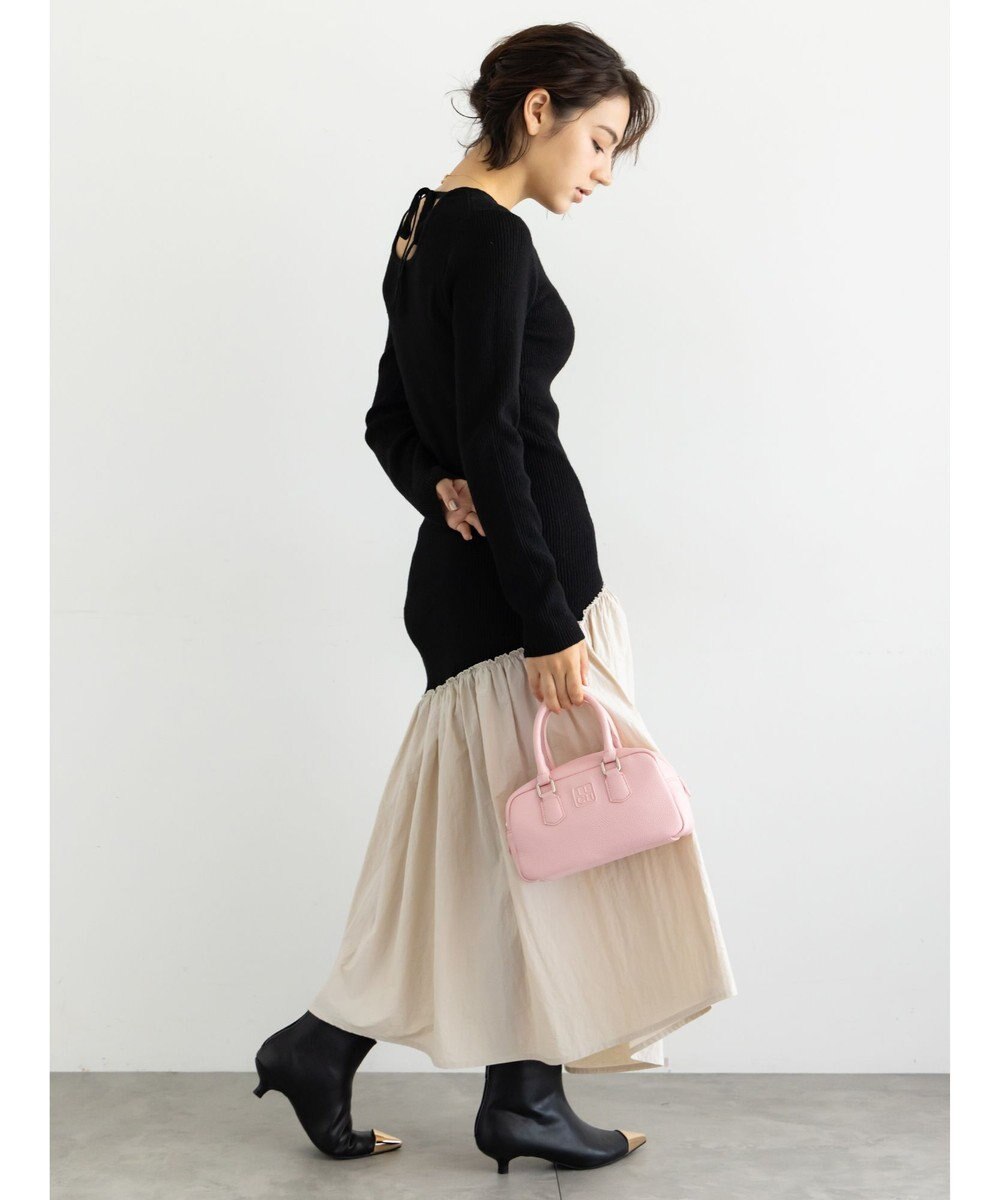 Te chichi 【宮本茉由着用】リブニットドッキングアシメワンピース 