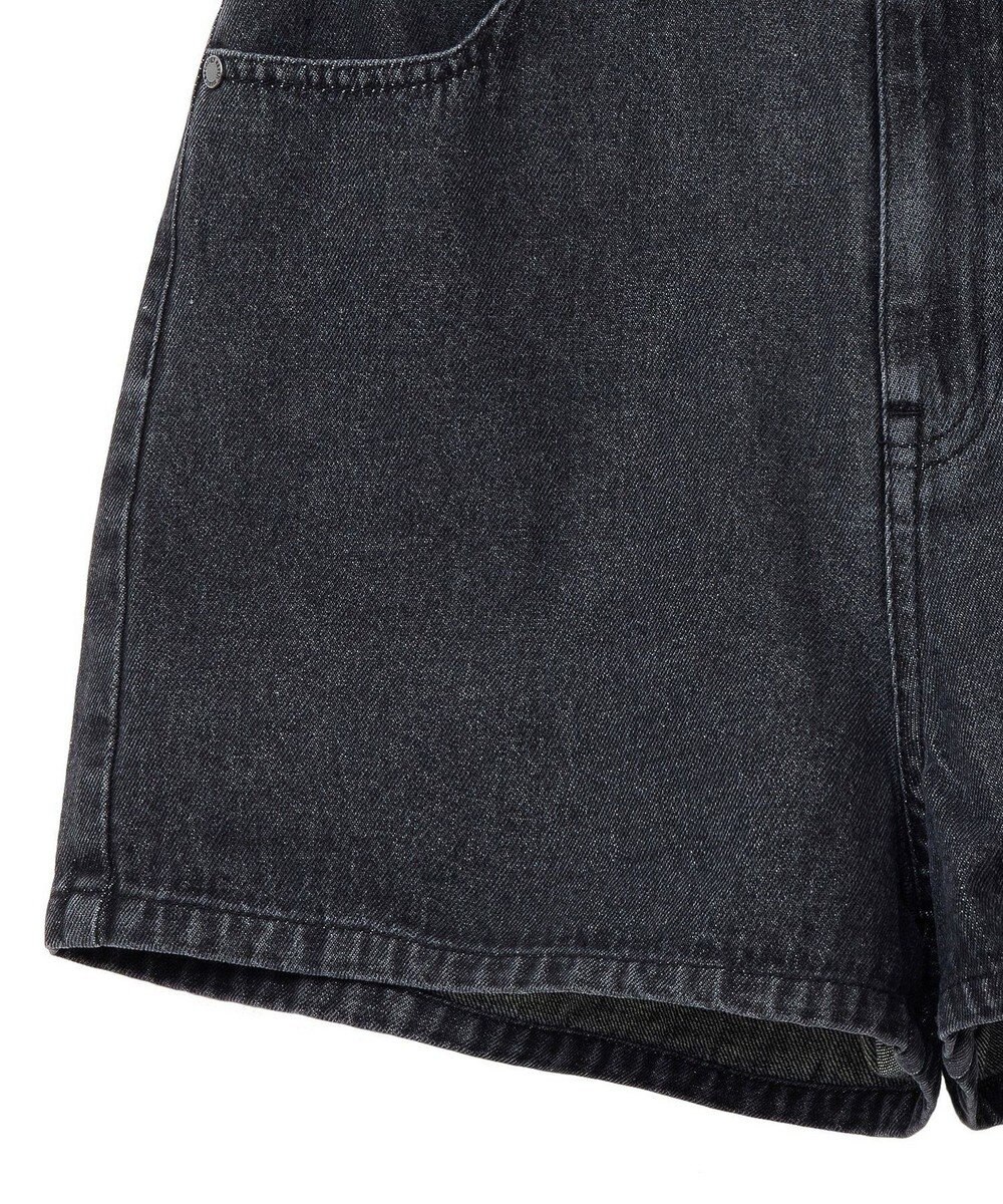 earth music&ecology フリンジロゴデニムショートパンツ 