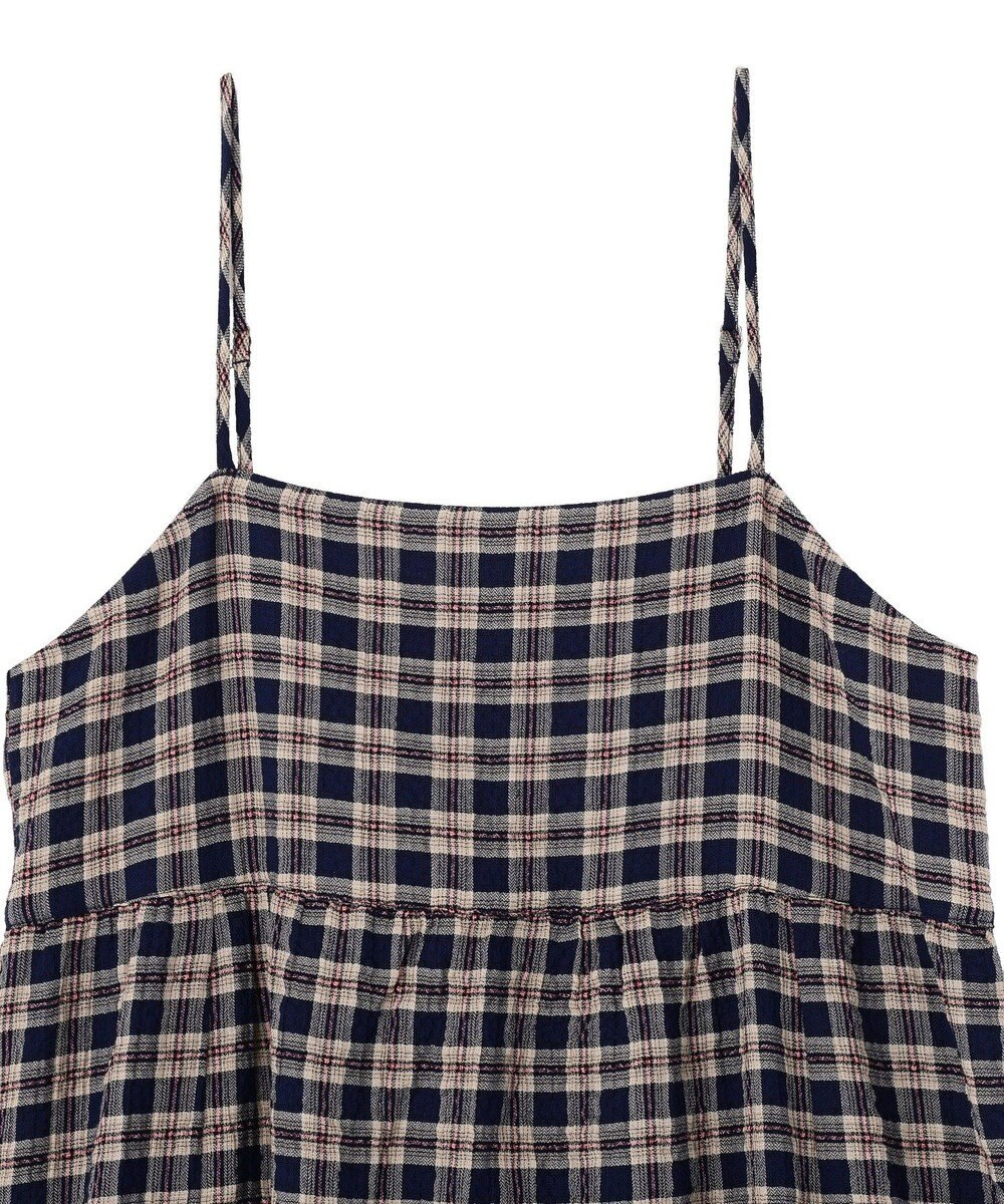 earth music&ecology シャーリングラメチェックキャミワンピース 