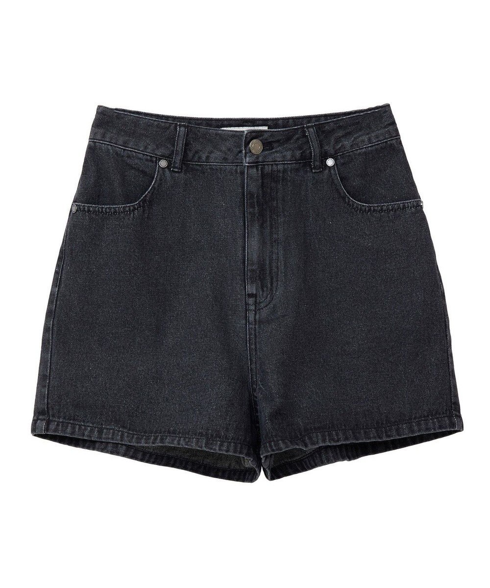 earth music&ecology フリンジロゴデニムショートパンツ 