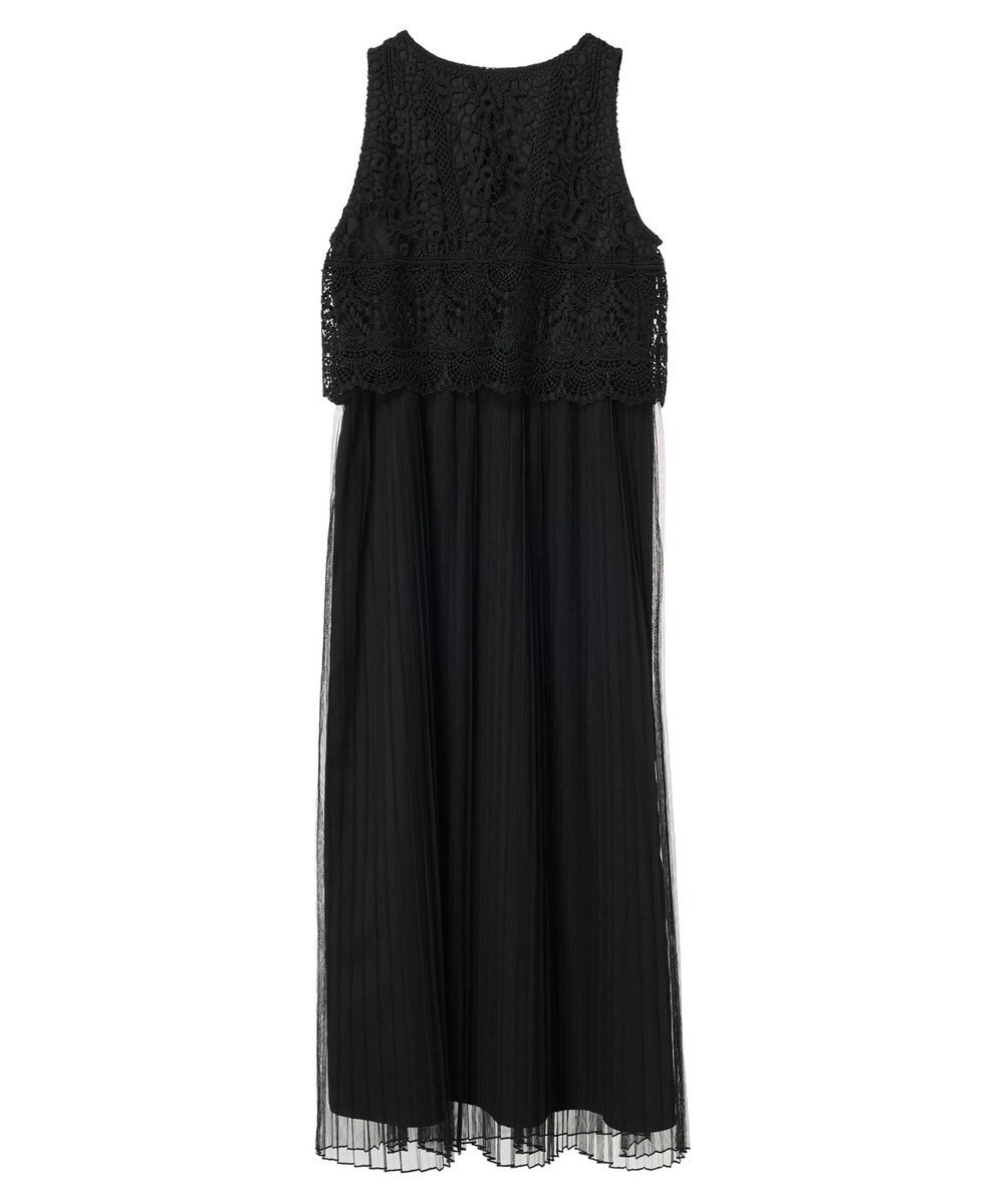 earth music&ecology レースチュールプリーツワンピース 