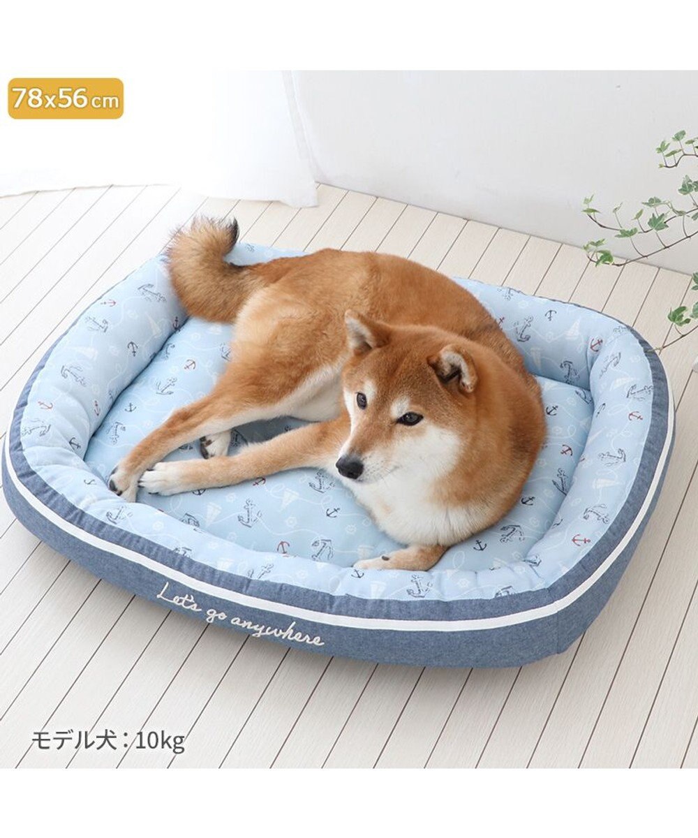PET PARADISE ペットパラダイス クールカドラー  角型《マリン柄》 中型犬 大型犬 