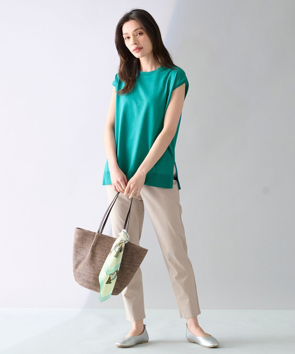 ANY 【洗濯機可】フレンチスリーブニットプルオーバー 