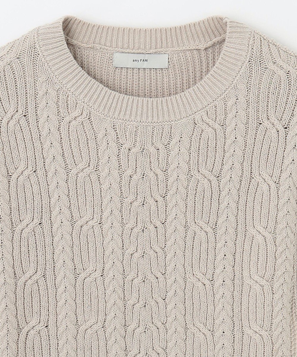 ANY 【洗濯機可・前後差あり】レイヤードブラウスニット 