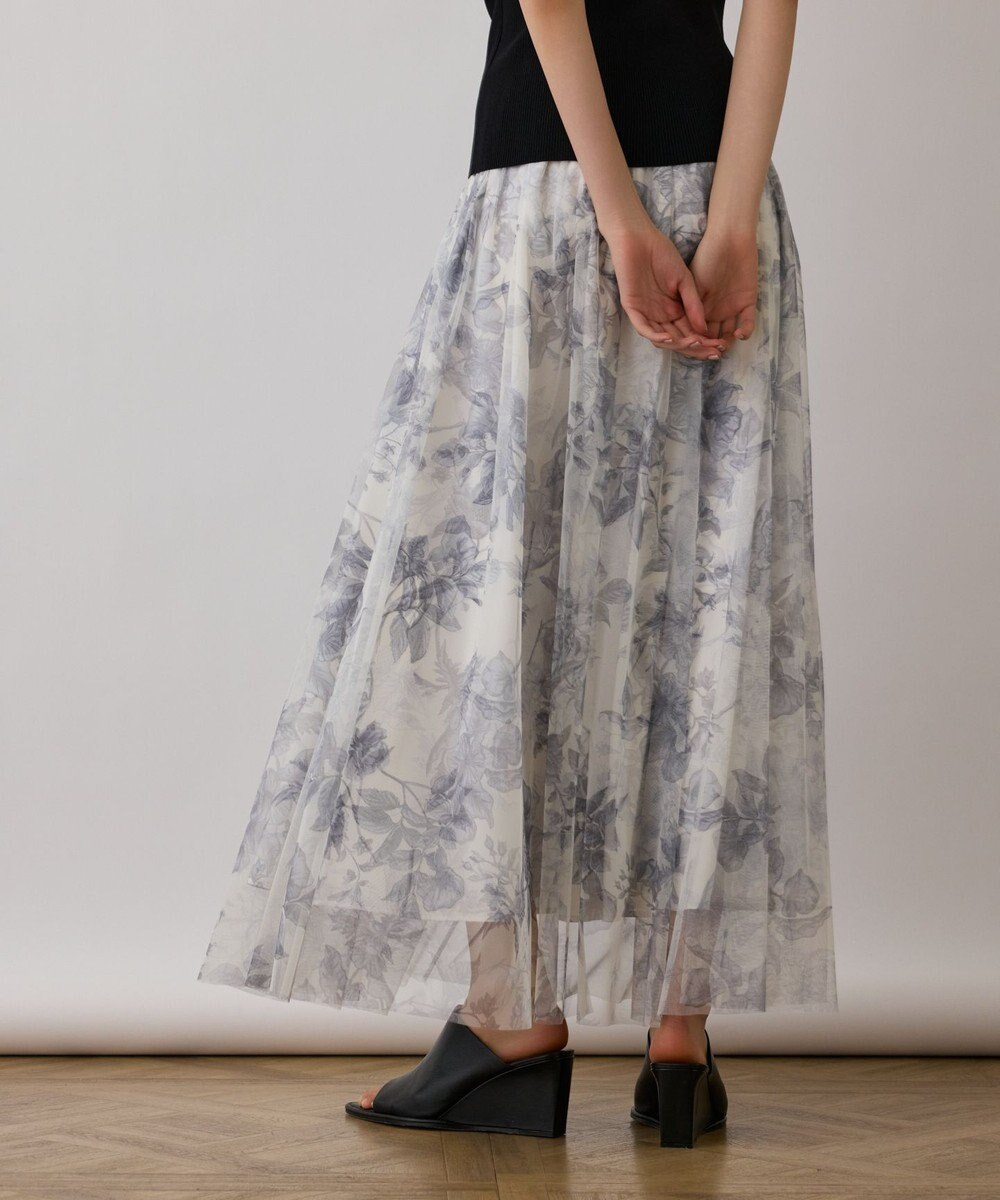 GRACE CONTINENTAL シャドーフラワープリントスカート 