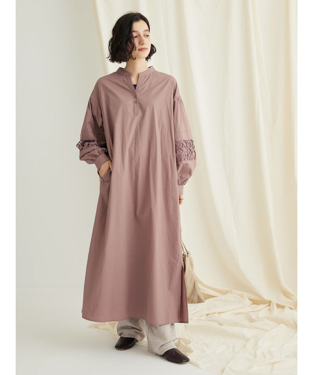 CRAFT STANDARD BOUTIQUE 袖レース使いワンピース 