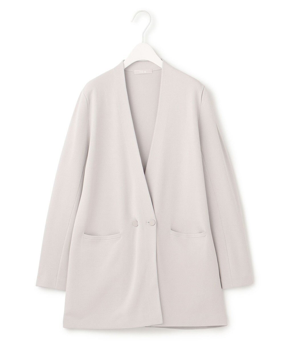 ICB 【洗える】ハイゲージスムース ニットジャケット 